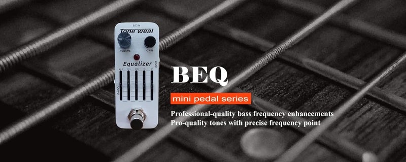 Tone weal سلسلة MINI Pedal – BEQ تعزز نغمة الجيتار البيس مع تعويض ترددي محسّن، مفتاح كسب، وتحكم في مستوى الصوت الرئيسي. مصممة ومصنوعة في تايوان. - Image 3